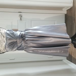 NEW Strapless Silver Bridesmaid Dress Size Medium